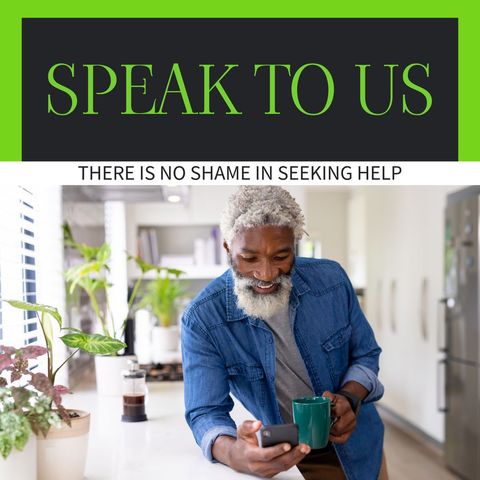 senior man seeking online support for mental health - Download Free Stock Templates Pikwizard.com