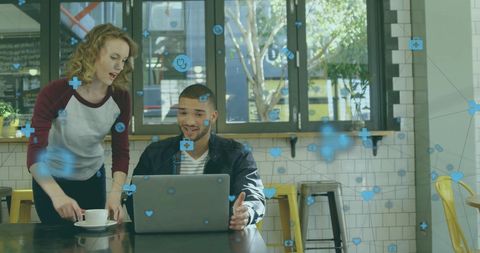 Diverse Colleagues Engaging with Digital Medicine Interface