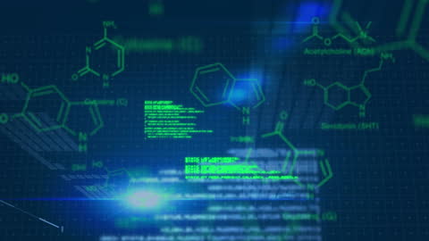 Futuristic Data Processing with Chemical Structures Overlay