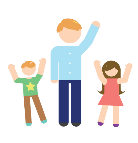Caucasian Children with Adult Waving Transparent Background - Download Free Stock Videos Pikwizard.com