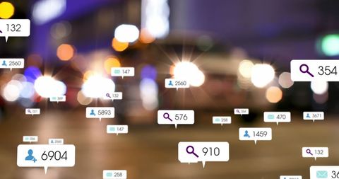 Social Media Engagement in Lively Night City