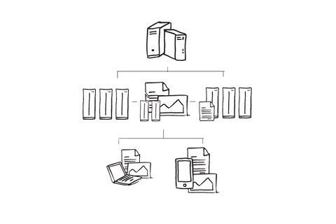 transparent vector illustration of computing and networking technology - Download Free Stock Videos Pikwizard.com