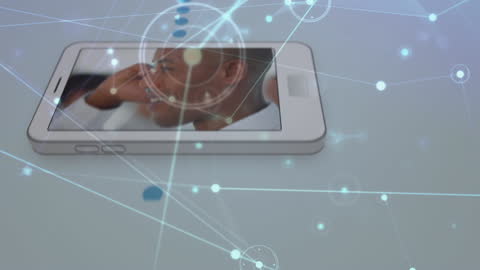 Smartphone and Digital Network Concept