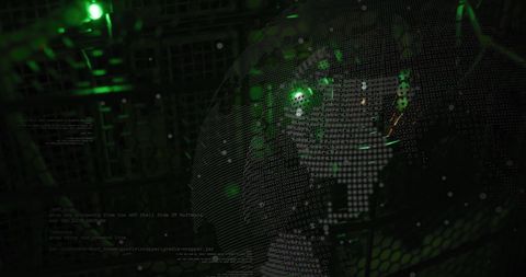 Binary Code Face in Green Digital Environment - Download Free Stock Images Pikwizard.com