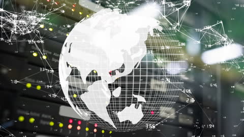 Global Finance and Data Processing Concept