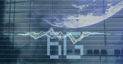6G Revolution with Globe and Financial Data Symbology - Download Free Stock Images Pikwizard.com