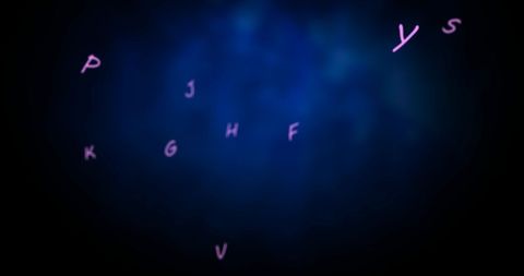 floating purple alphabets on mystical blue background - Download Free Stock Images Pikwizard.com