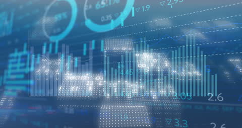 Abstract Financial Graph and Data Display Illustration