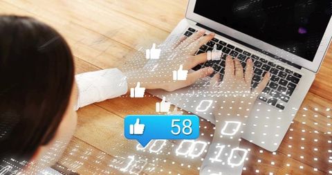 Digital Engagement and Connectivity Concept with Online Likes