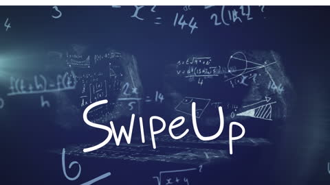 Digital Swipe Up with Dynamic Math Formulas Background