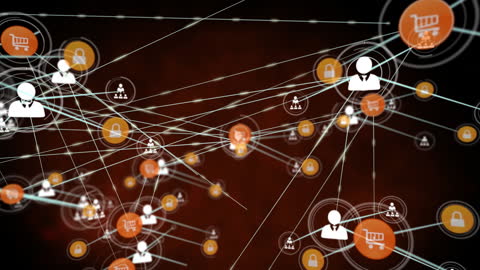 Dynamic Social Network Animation with E-commerce Icons