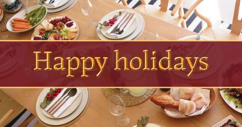 Festive Holiday Table with Christmas Decorations and Food - Download Free Stock Images Pikwizard.com