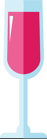 Illustration of Wine Glass on Transparent Background Celebrating