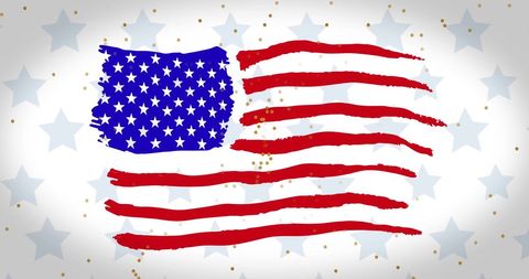 Artistic Illustration of American Flag with Stars