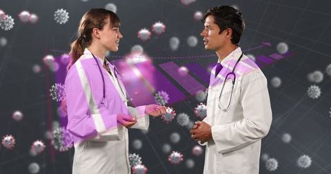 Doctors Discussing COVID-19 Research and Data