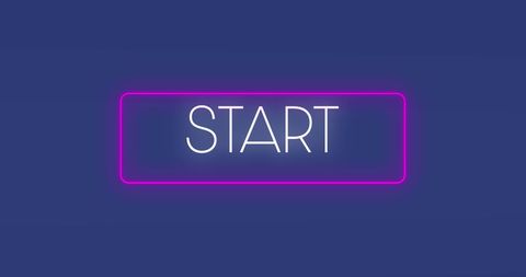 Neon Frame with Start Text on Blue Background - Download Free Stock Images Pikwizard.com