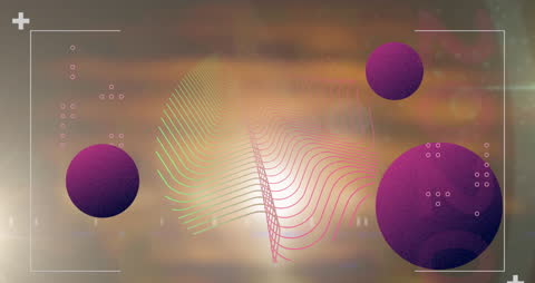 Colorful Abstract Shapes Floating Over Vibrant Background