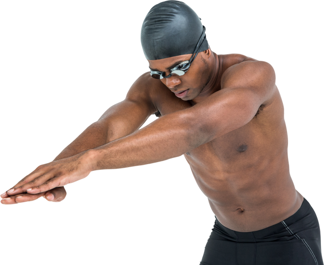 Transparent Swimmer in Diving Posture Isolated on White Background - Download Free Stock Videos Pikwizard.com