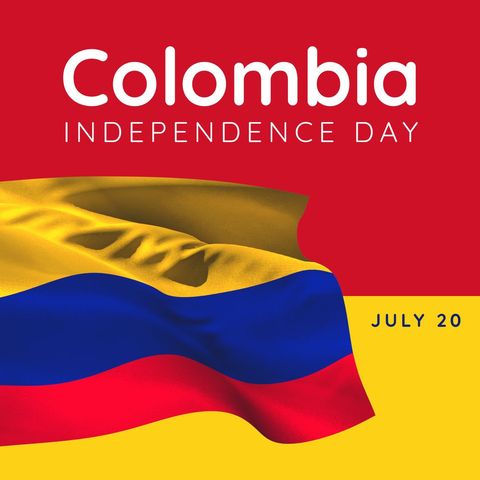 Colombia Independence Day Celebration Banner with National Flag - Download Free Stock Templates Pikwizard.com
