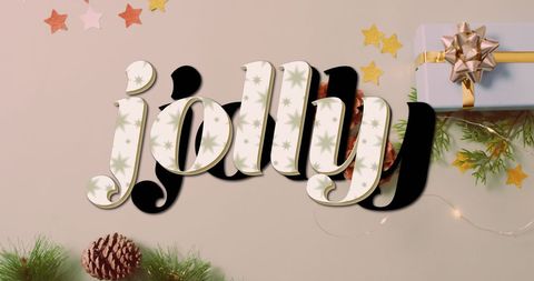 Festive Christmas Greeting with Gift Wrapping and Decorations