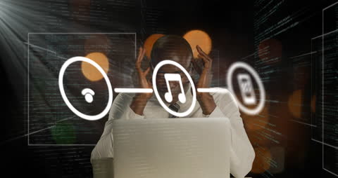 Businessman Focused on Digital Networking and Data Connectivity