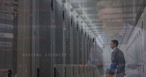 Business People Analyzing Data Cybersecurity Server Room - Download Free Stock Images Pikwizard.com