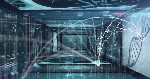 Futuristic DNA Structure in Medical Data Environment - Download Free Stock Images Pikwizard.com