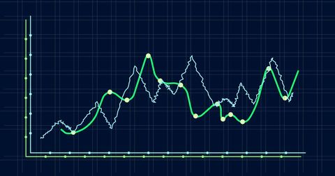 Financial Data Line Graph on Digital Display - Download Free Stock Images Pikwizard.com