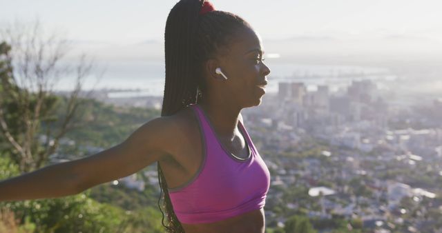 Fit African American Woman Stretching After Morning Exercise Outdoors - Download Free Stock Images Pikwizard.com