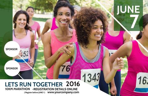 energetic joggers in a community marathon - Download Free Stock Templates Pikwizard.com