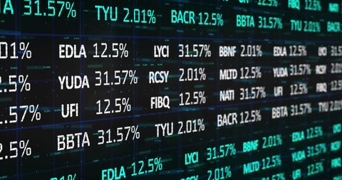 Financial Data Display with Digital Stock Tickers - Download Free Stock Images Pikwizard.com