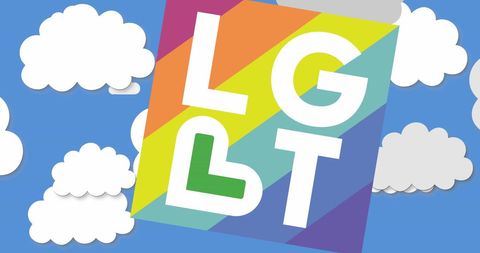 LGBT Sign Among White Clouds with Playful Blue Sky Background - Download Free Stock Images Pikwizard.com