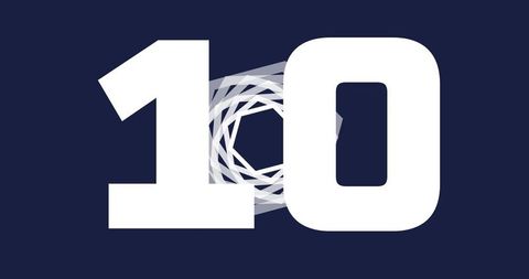 stylized numeral ten with abstract geometric spiral - Download Free Stock Images Pikwizard.com