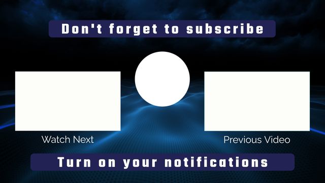 Cosmic Themed YouTube End Screen Template with Call to Action Areas - Download Free Stock Videos Pikwizard.com