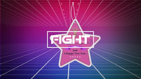 Futuristic Party Banner with Star-Shaped Ornament