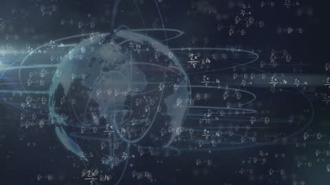 Connected World with Data and Formulas Overlay