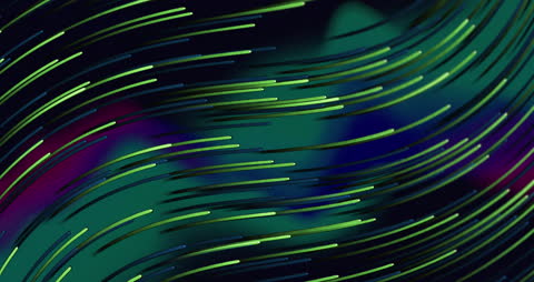 Dynamic Light Trails over Abstract Shapes in Motion