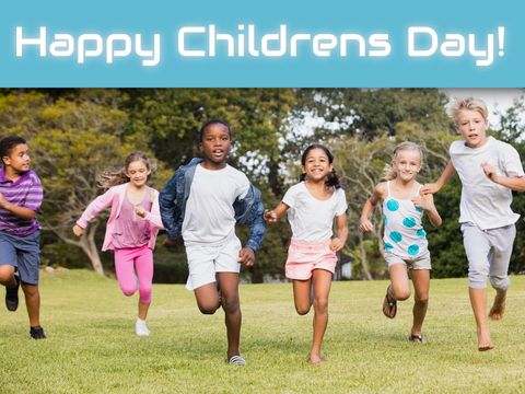 Happy Children's Day Celebrating Joyful Childhood Outdoors