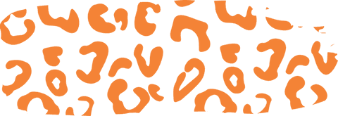 Abstract orange blobs ampersing on transparent canvas