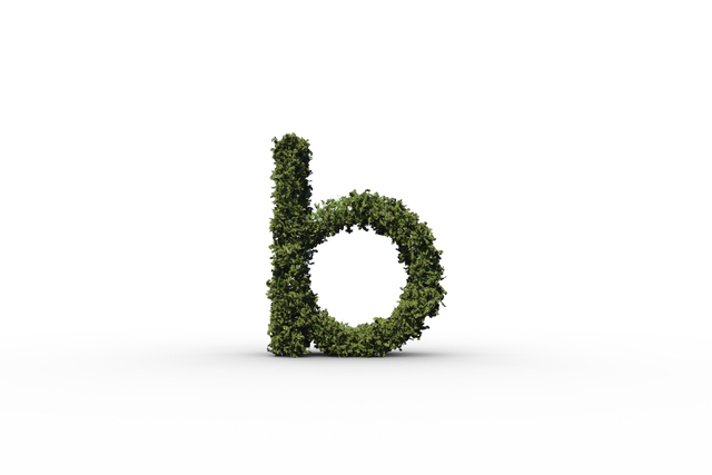 Lush Green Letter B on Transparent Background - Download Free Stock Videos Pikwizard.com