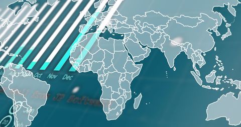 Digital Global Data Framework with World Map and Statistical Graphs - Download Free Stock Images Pikwizard.com