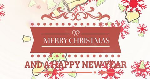 Christmas and New Year Festivity Greeting Card Design