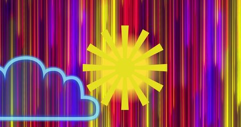 Vibrant Abstract Sun and Cloud with Colorful Background - Download Free Stock Images Pikwizard.com