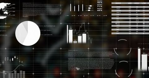 Digital Financial Data Interface on Dark Background - Download Free Stock Images Pikwizard.com