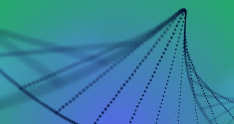 Abstract DNA Helix Forming from Dots on Gradient Background