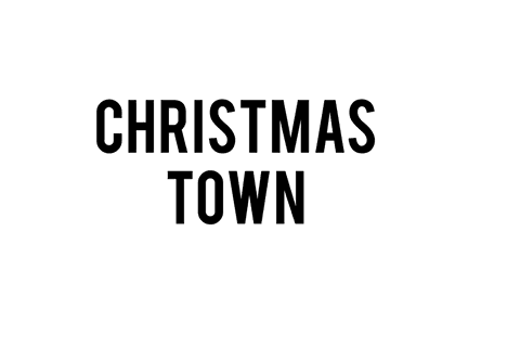 Christmas town text transparent holiday illustration