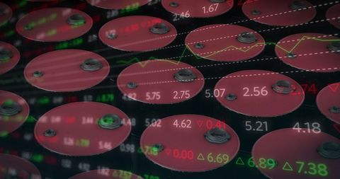 Petrol barrels with financial data overlay, signifying market trends