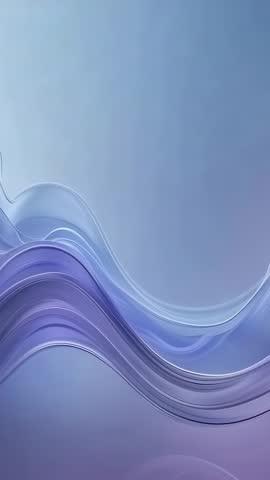 Vertical Looping Translucent Wave Undulating on Soft Blue-Purple Gradient