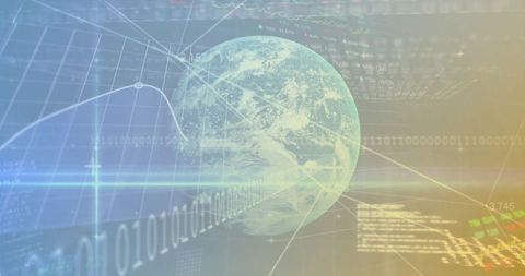 Futuristic Digital Innovation with Transparent Globe