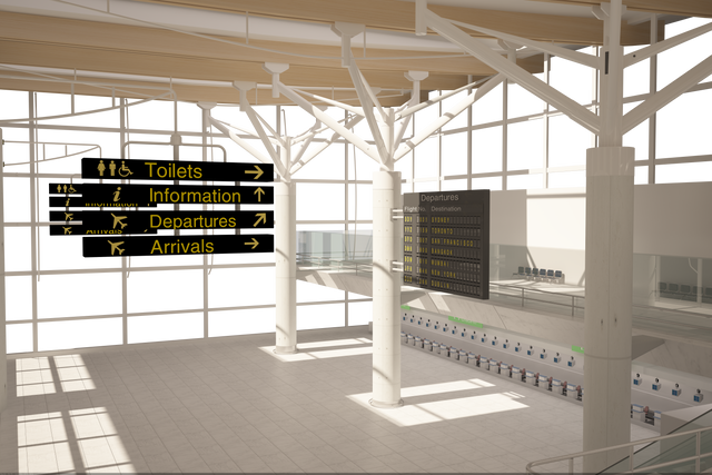 Transparent Vector Illustration of Modern Airport Interior Concept - Download Free Stock Videos Pikwizard.com